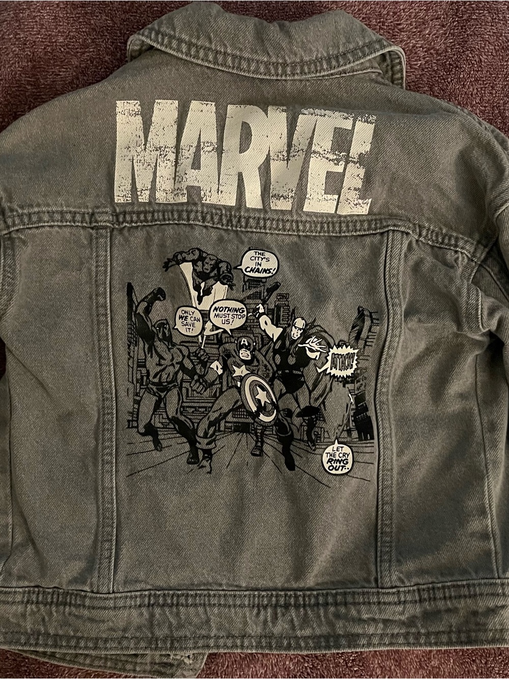Marvel Jean Jacket with Superheroes